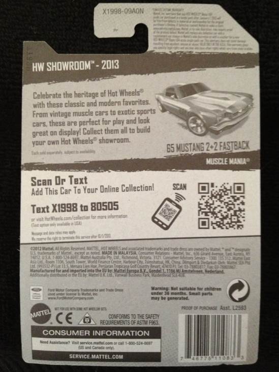 Ford - Mustang 2+2 Fastback 1965 - Muscle Mania toy car collectible - Main Image 2