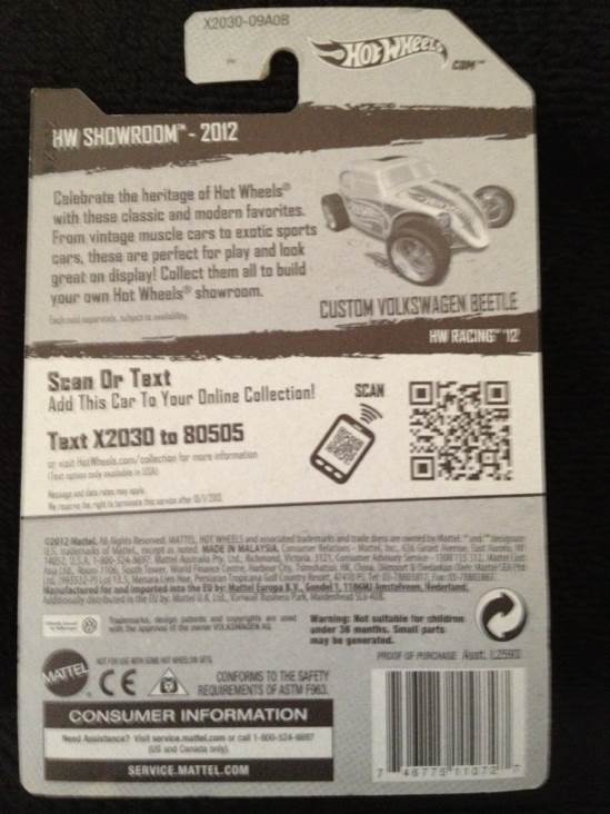 Custom Volkswagen Beetle - HW Racing toy car collectible - Main Image 2