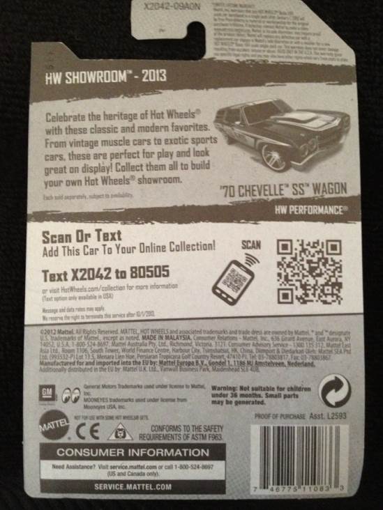 ’70 Chevelle SS Wagon - HW Performance toy car collectible - Main Image 2