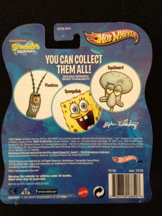 Sponge Bob - Nickelodeon toy car collectible - Main Image 2