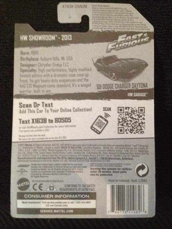 Dodge Charge Daytona ’69 - HW WORKSHOP toy car collectible - Main Image 2