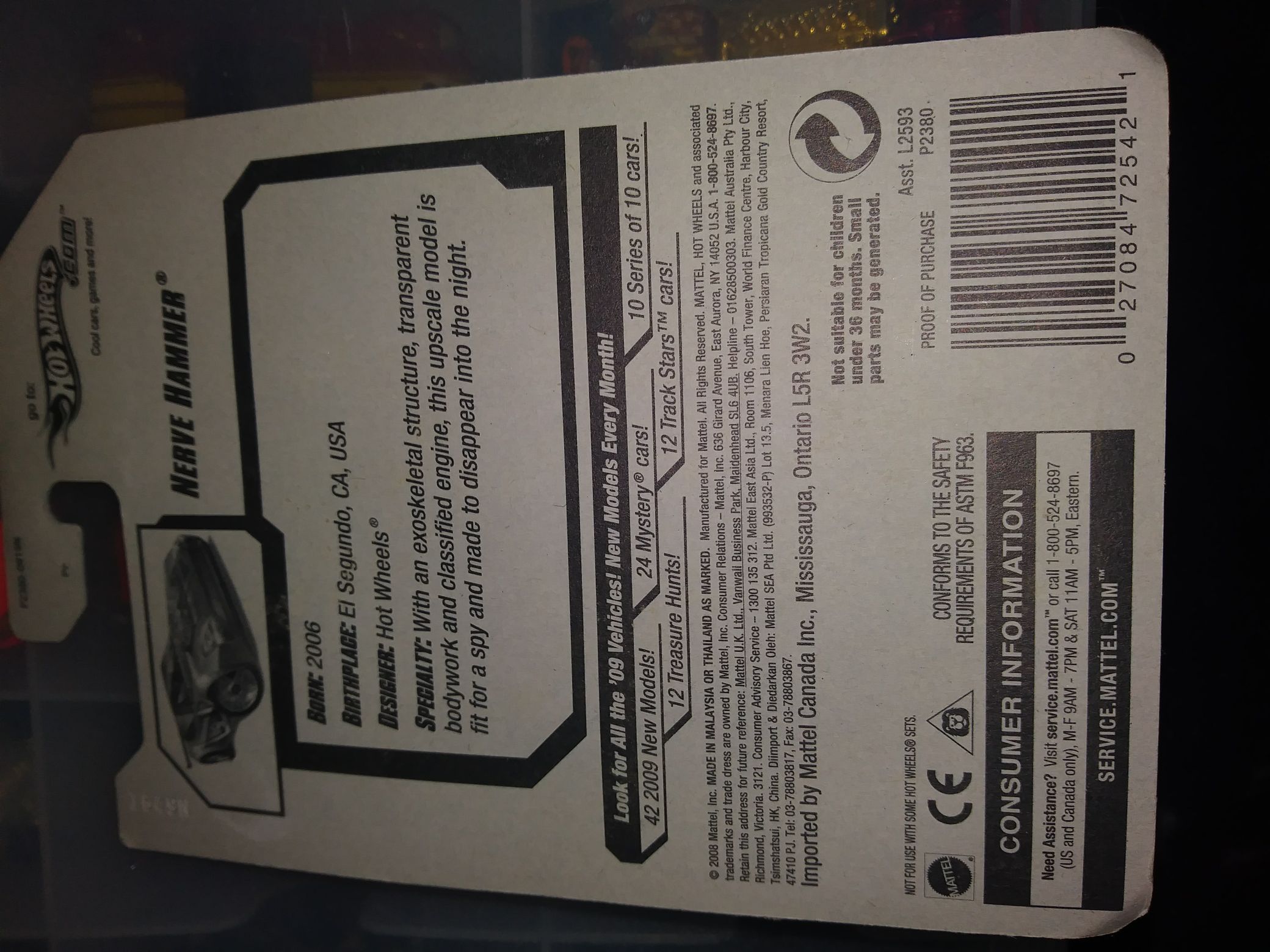 Nerve Hammer - Track Stars ’09 toy car collectible - Main Image 2