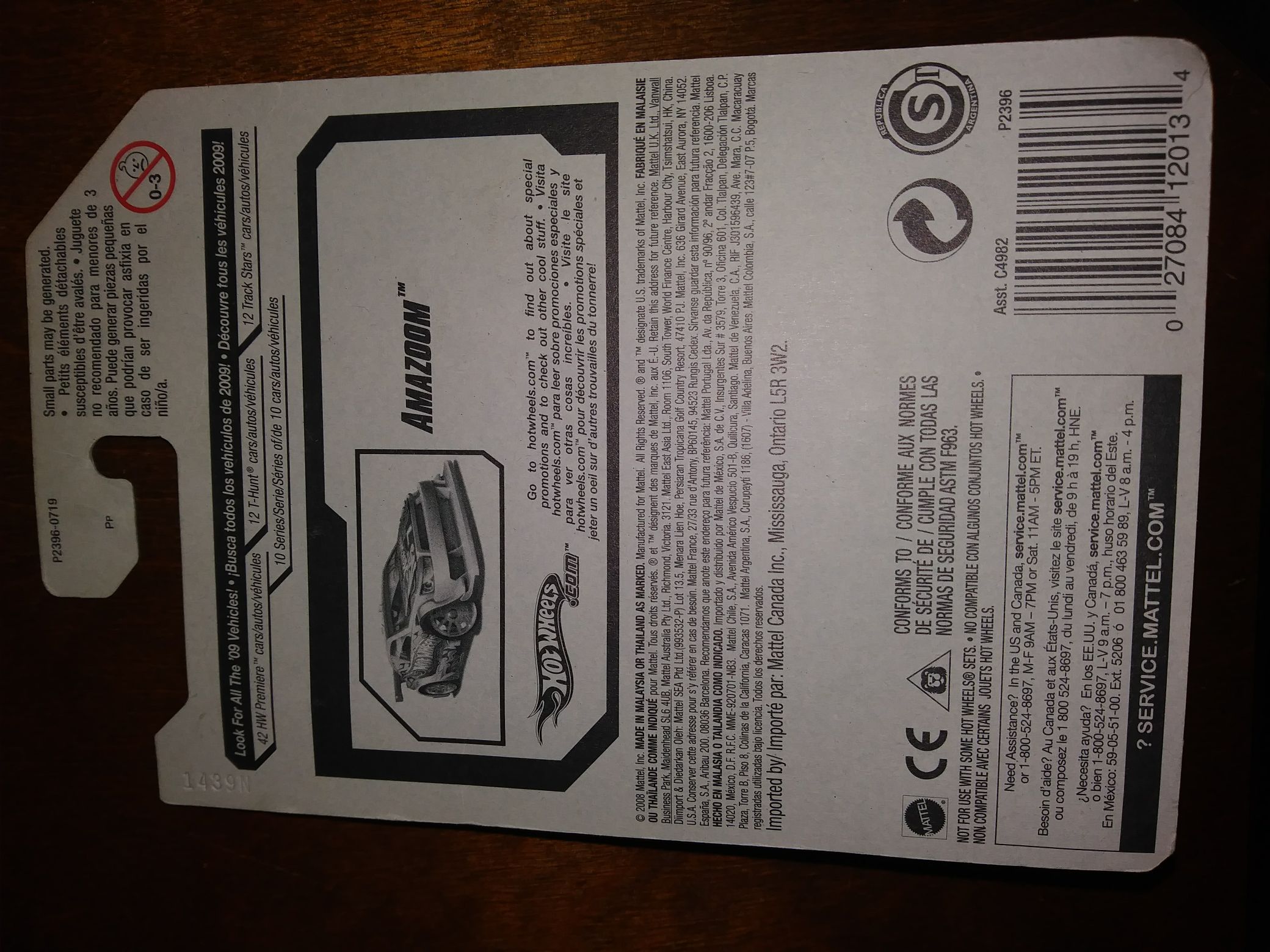 Amazoom - 2009 Hot Wheels Racing toy car collectible - Main Image 2