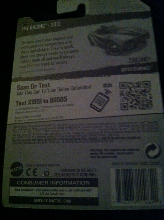 Chicane - 2013 Hw Racing toy car collectible - Main Image 2