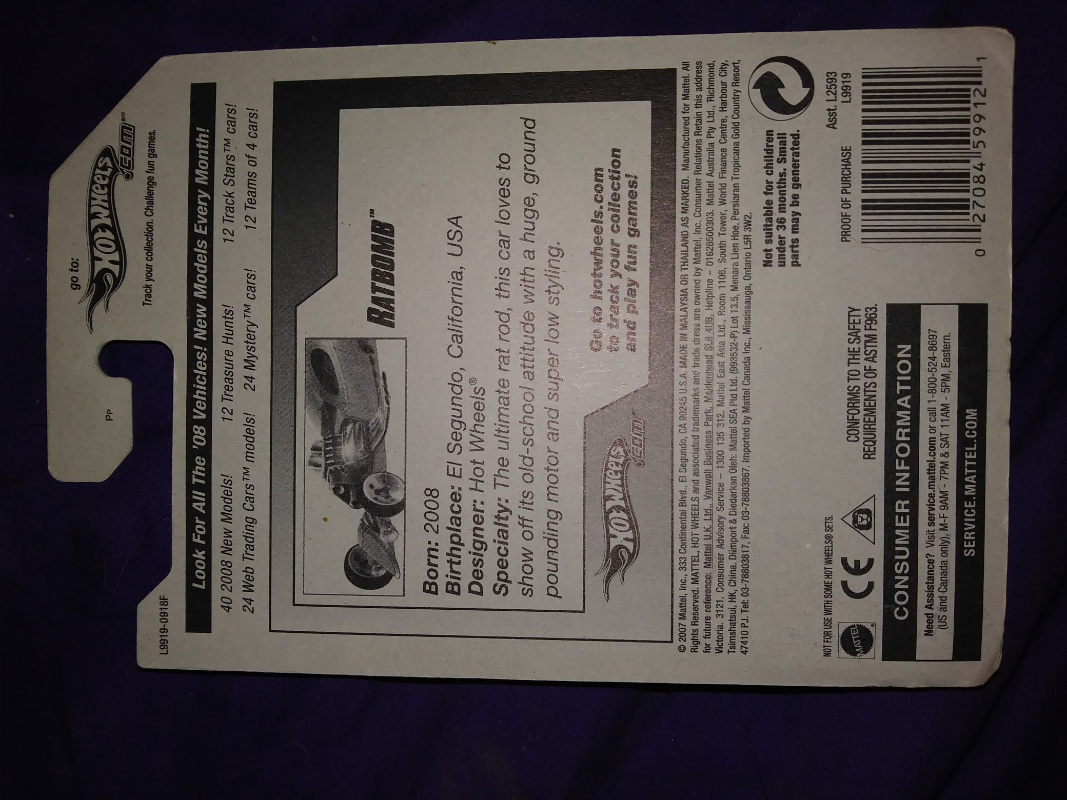 Ratbomb - 2008 First Editions toy car collectible - Main Image 2