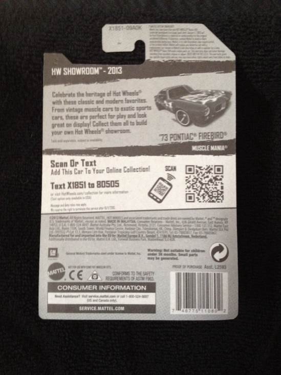 Hot Wheels Pontiac Firebird ’73 - HW Showroom toy car collectible - Main Image 2