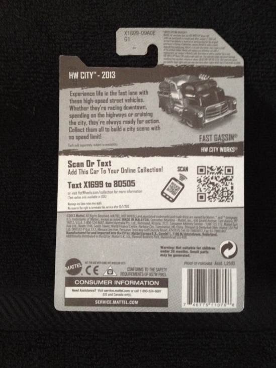 Fast Gassin - HW City Works toy car collectible - Main Image 2