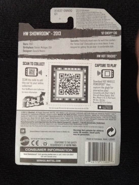 ’67 Chevy C10 - ’13 HW Showroom toy car collectible - Main Image 2