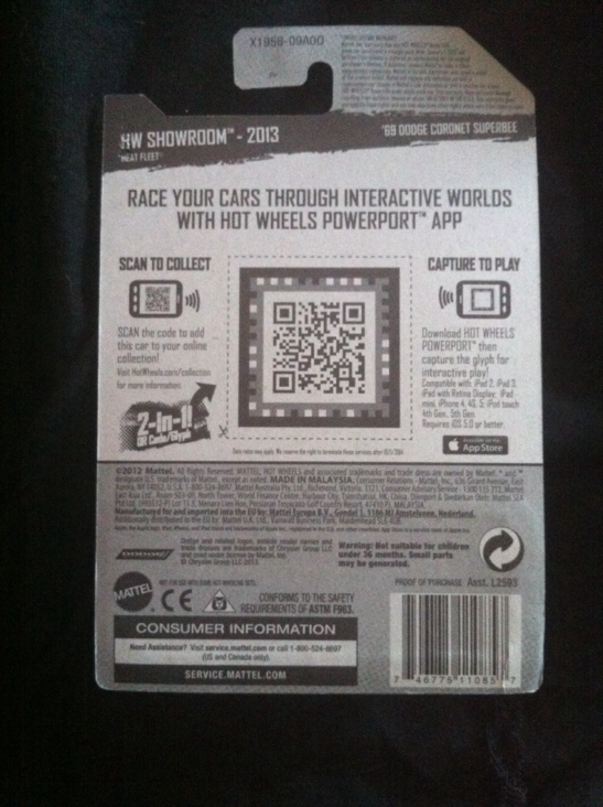 ’69 Dodge Coronet Superbee - 2013 Hot Wheels HW Showroom-American Turbo toy car collectible - Main Image 2