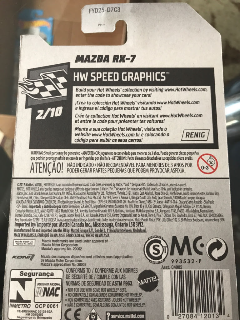 Mazda RX-7 - HW Speed Graphics toy car collectible - Main Image 2