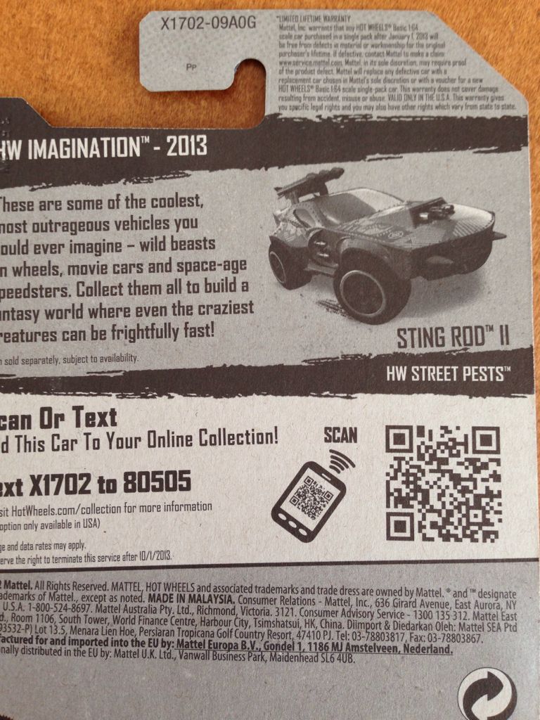 Sting Rod II - HW Imagination / HW Street Pests toy car collectible - Main Image 2
