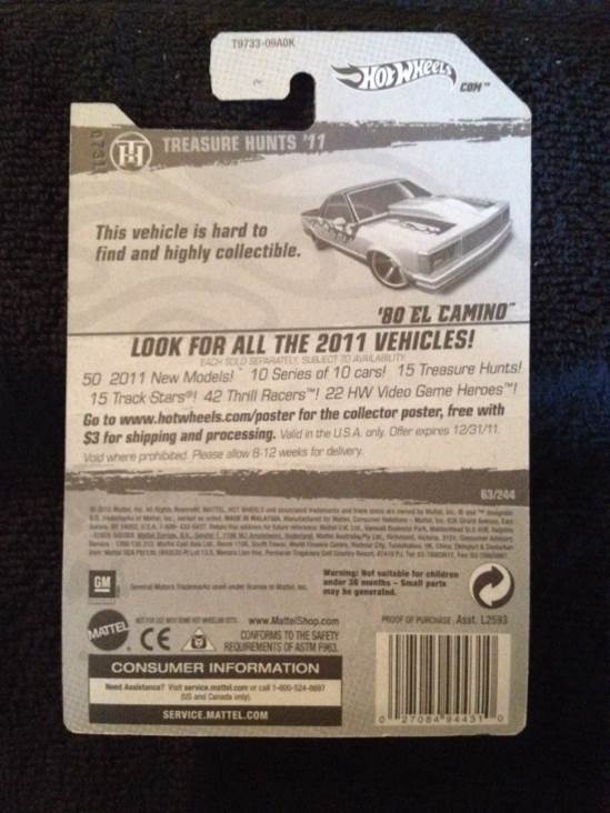 Treasure Hunt ’11  toy car collectible - Main Image 2