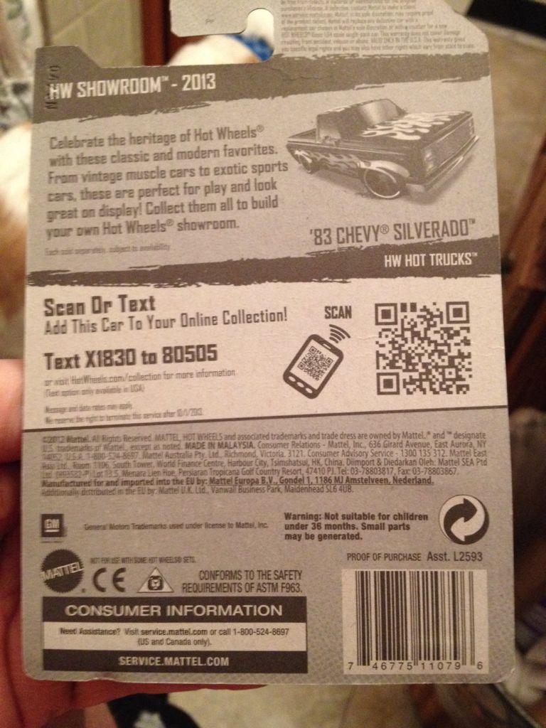 ‘83 Chevy Silverado - HW Showroom - HW Hot Trucks toy car collectible - Main Image 2