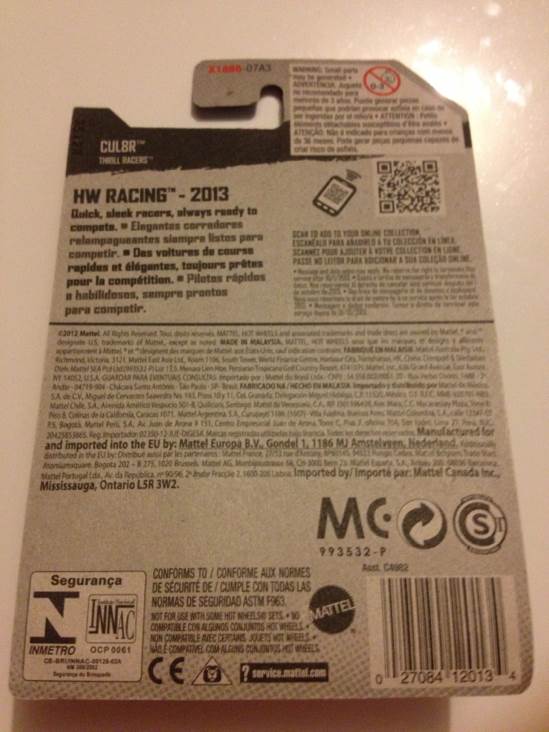 112/259 Cul8r - 2013 Hw Racing toy car collectible - Main Image 2