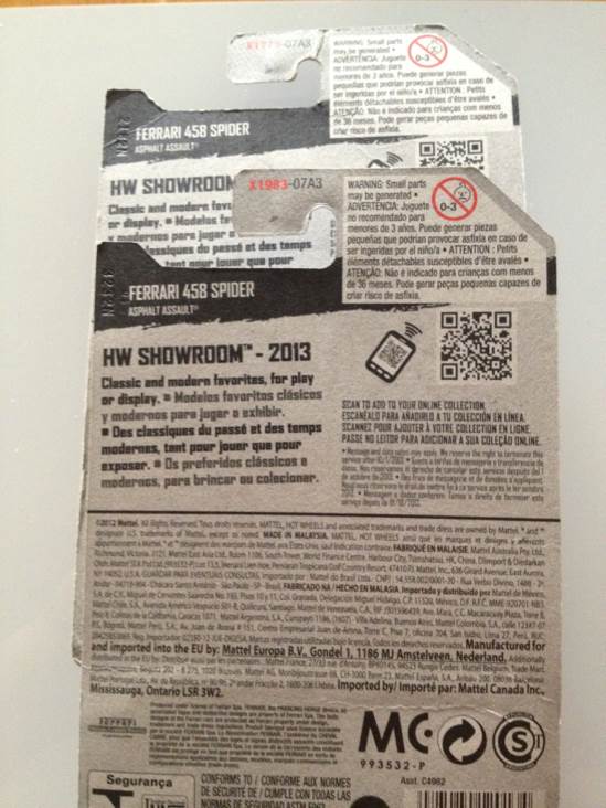 151/250 Ferrari 458 Spider - F1 toy car collectible - Main Image 2