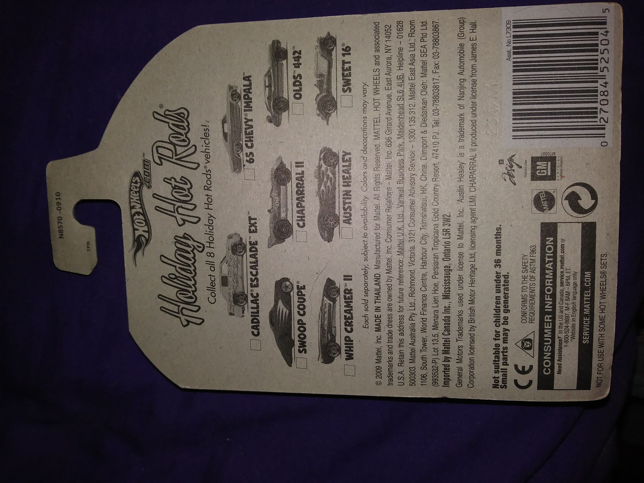 Sweet 16 - Holiday Hot Rods toy car collectible - Main Image 2