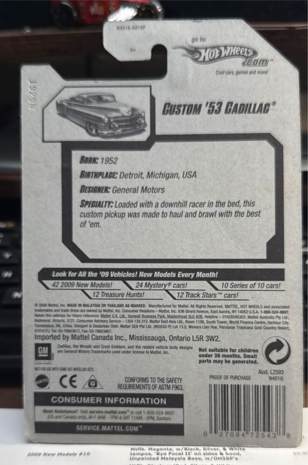 ’53 Cadillac - HW Premiere toy car collectible - Main Image 3