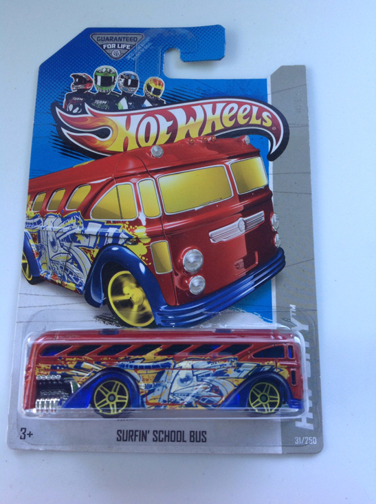 Surfin School Bus - 2014 - HW City - City Works toy car collectible - Main Image 1