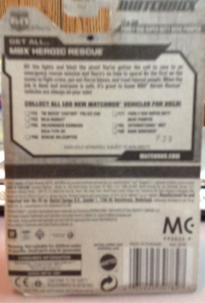 Ford F550 Super Duty Mini Pumper - MBX Heroic Rescue toy car collectible - Main Image 2