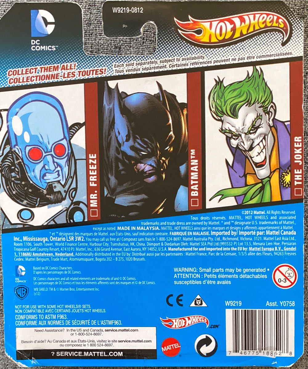 HW DCU 2013 Dc Universe Hot Wheels Mr Freeze - HW DC Comics toy car collectible - Main Image 2