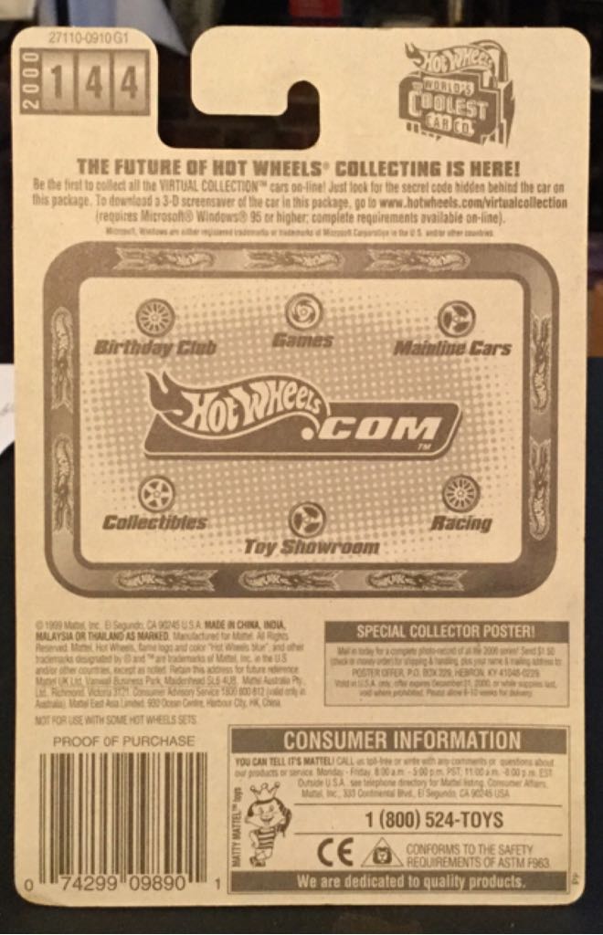 Hot Wheels Ice Cream Truck - 2000 Virtual Collection toy car collectible - Main Image 2