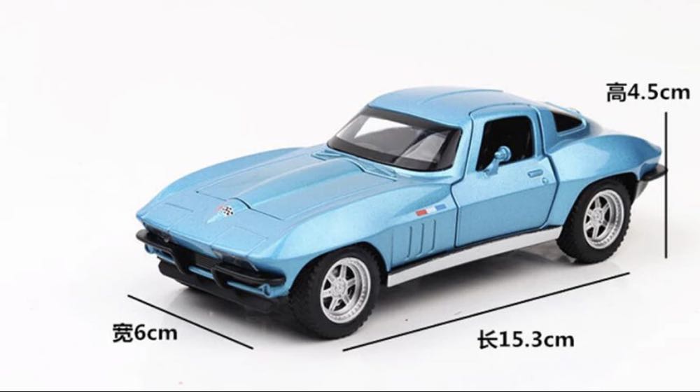 Chevy Corvette - Pull Back Car toy car collectible - Main Image 3