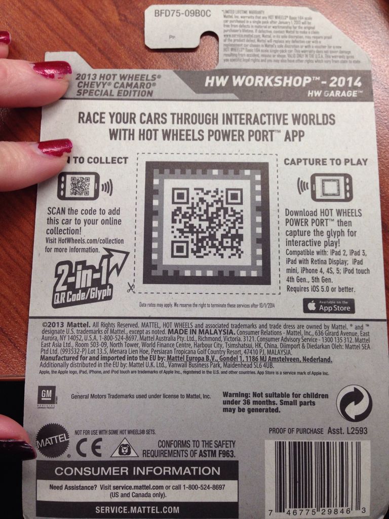 ‘13 Hot Wheels Chevy Camaro Special Edition - 2010 Onward Camaro Collection toy car collectible - Main Image 2