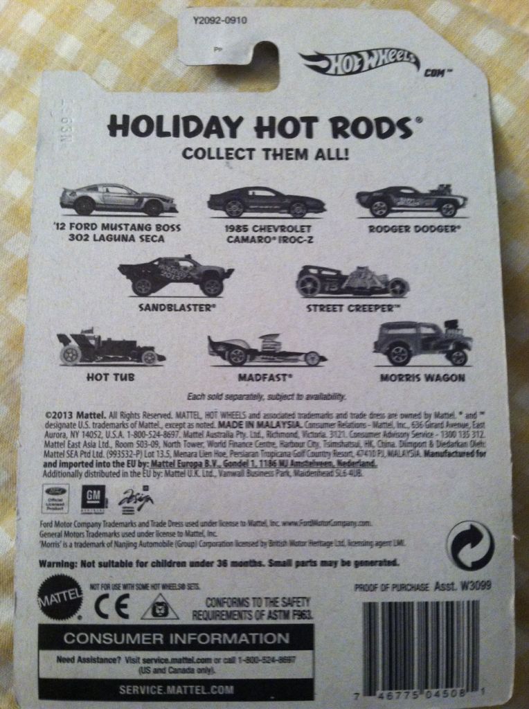’12 Ford Mustang Boss 302 Laguna Seca - 2013 Holiday Hot Rods toy car collectible - Main Image 2