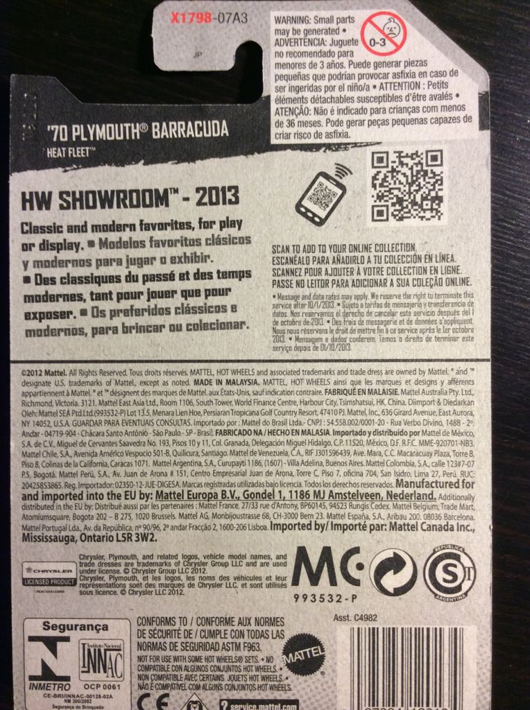 1970 Plymouth Barracuda (Convertible) - HW Showroom: Heat Fleet toy car collectible - Main Image 2