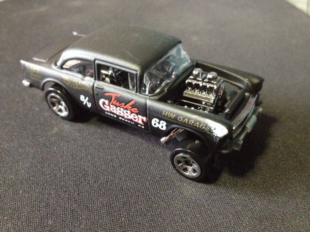 ’55 Chevy Bel Air Gasser - HW American Turbo toy car collectible - Main Image 2