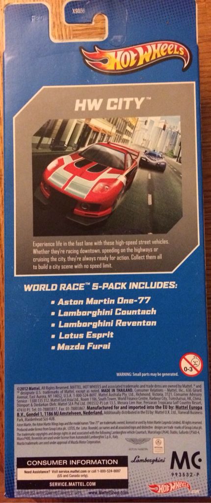 25th Anniversary Lamborghini Countach - World Race 5-pack toy car collectible - Main Image 2