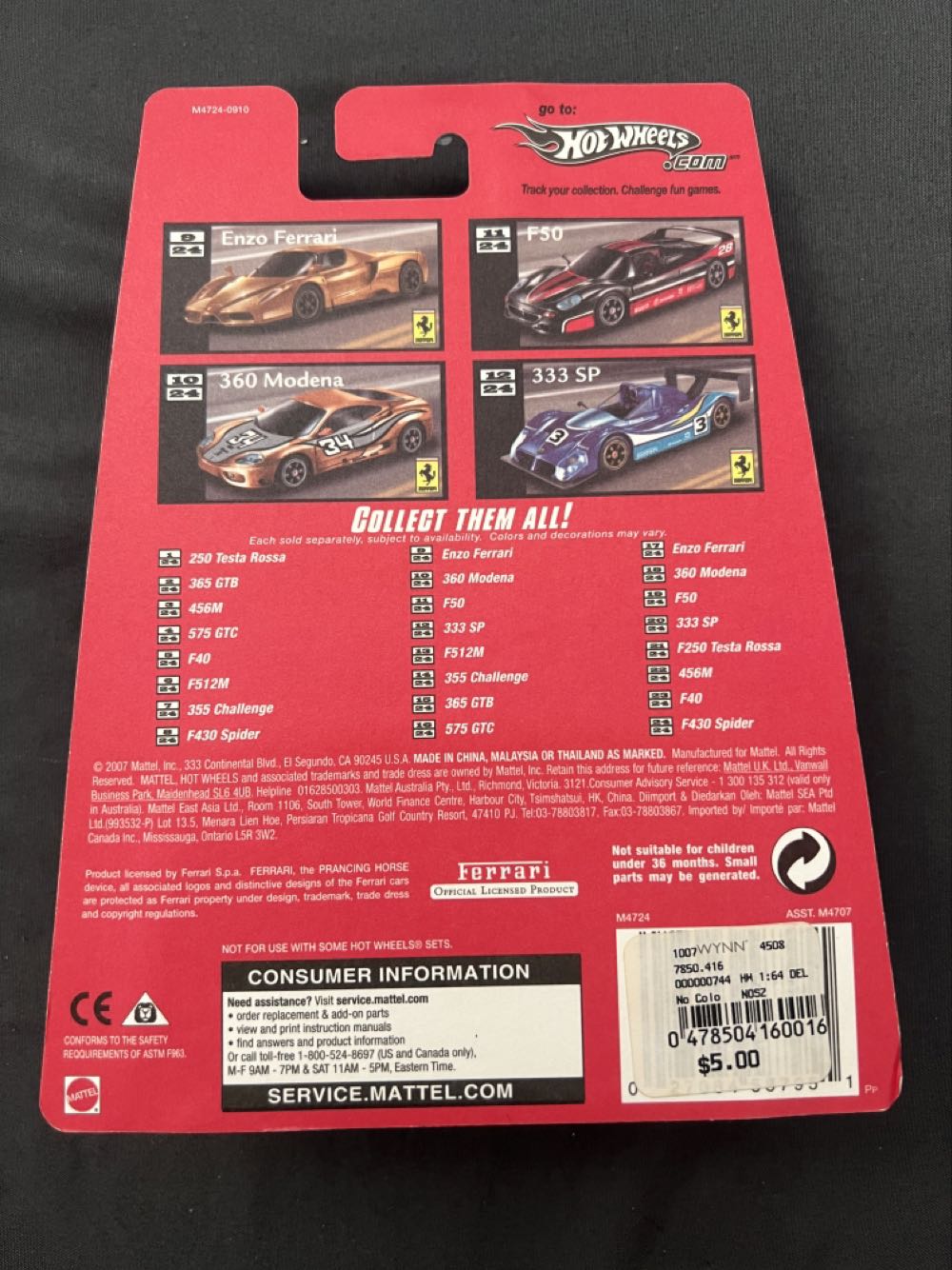 Enzo Ferrari - Ferrari Racer toy car collectible - Main Image 2