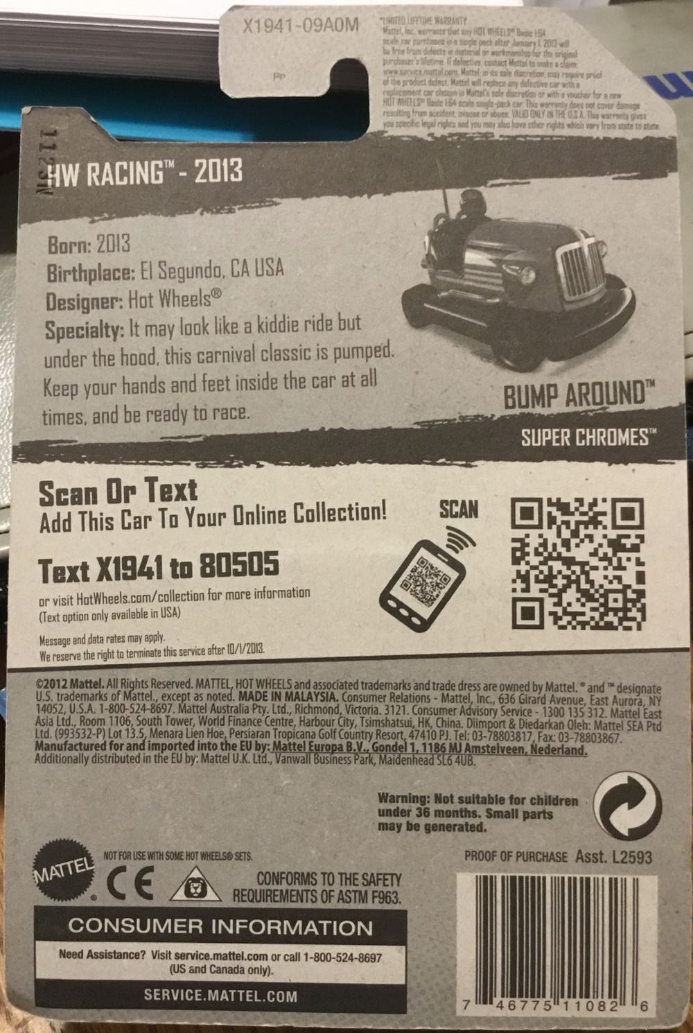 Bump Around - HW Racing: Super Chromes toy car collectible - Main Image 2