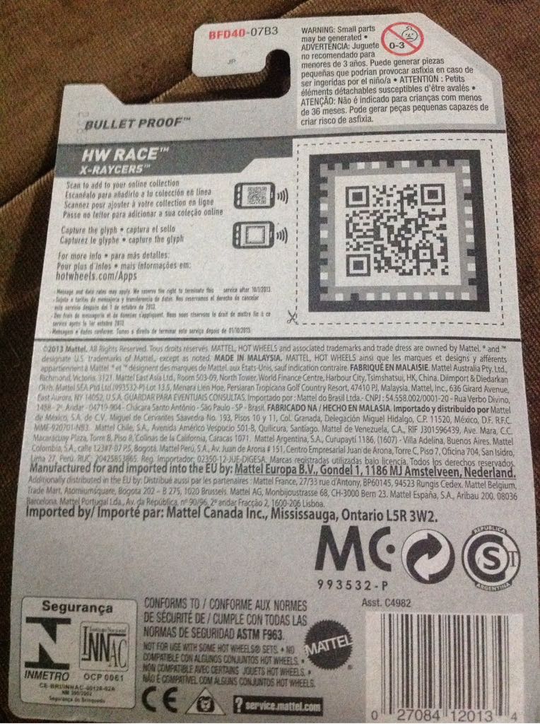 Bullet Proof - HW RACE -2014 X-Raycers toy car collectible - Main Image 2