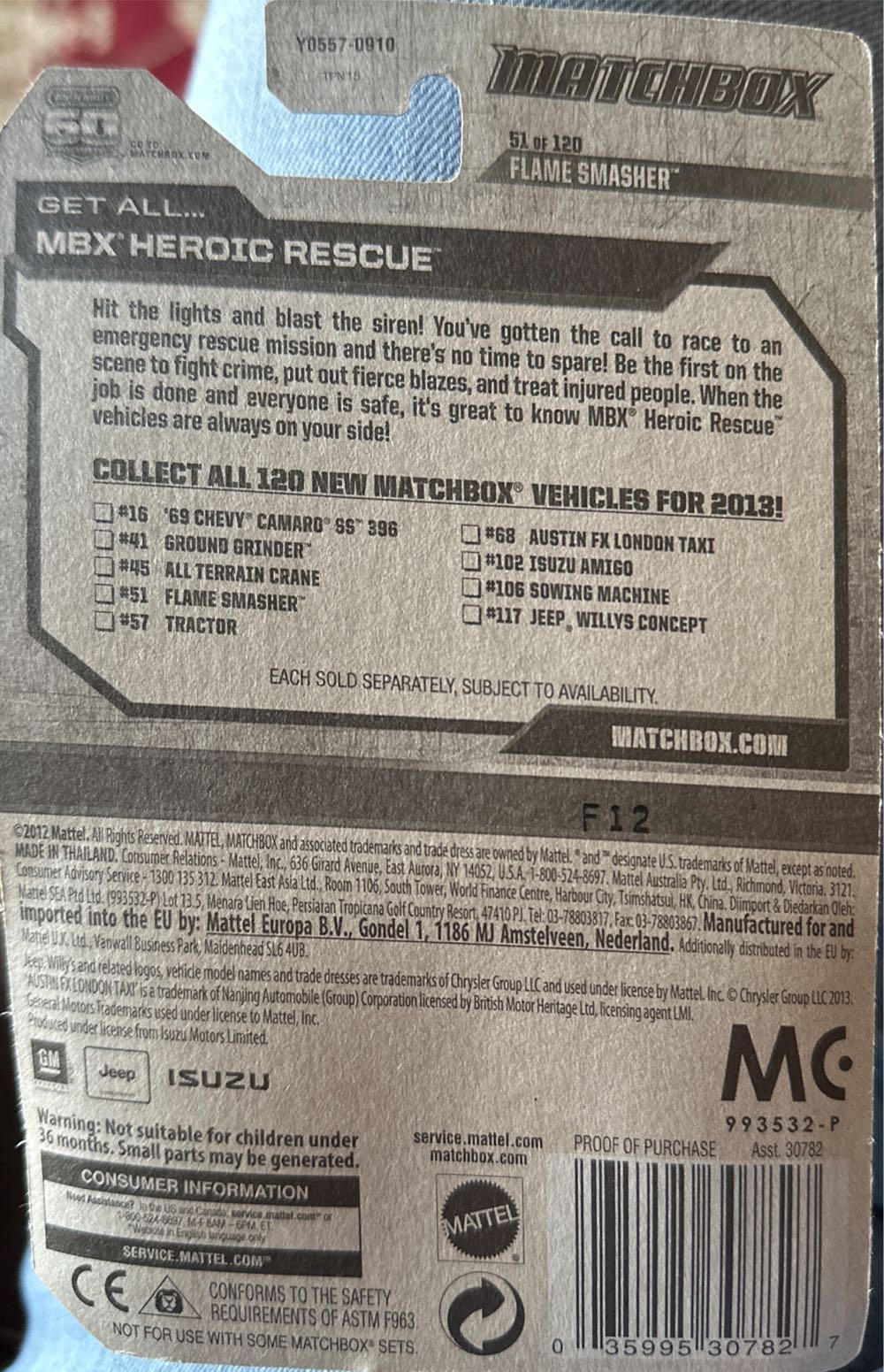 Matchbox Flame Smasher - MBX Heroic Rescue toy car collectible - Main Image 3