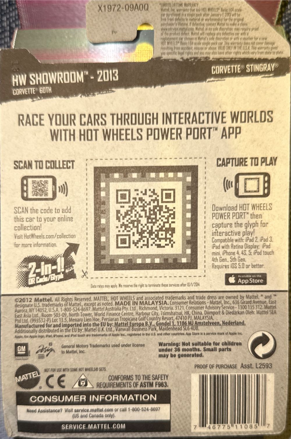 Corvette Stingray - HW Showroom toy car collectible - Main Image 2