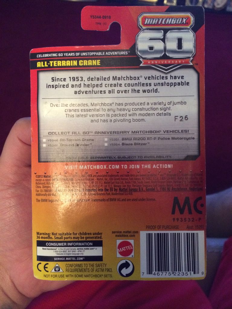 All Terrain Crane - 60th Anniversary toy car collectible - Main Image 2