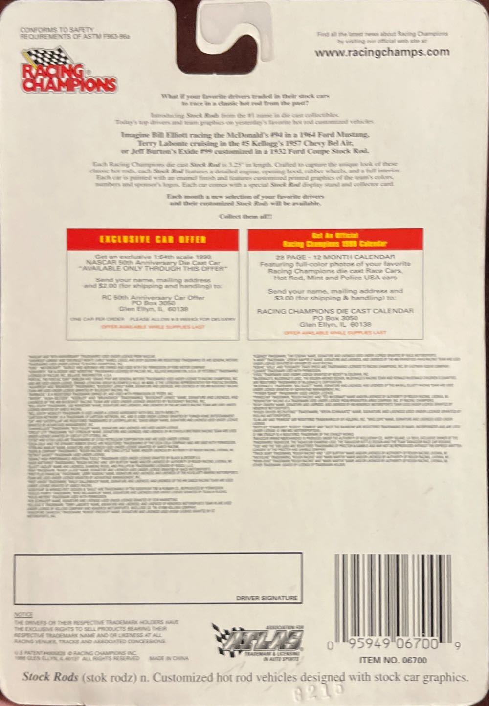 Racing Champions 063 - ‘58 Chevy Impala - Stock Rods toy car collectible - Main Image 2