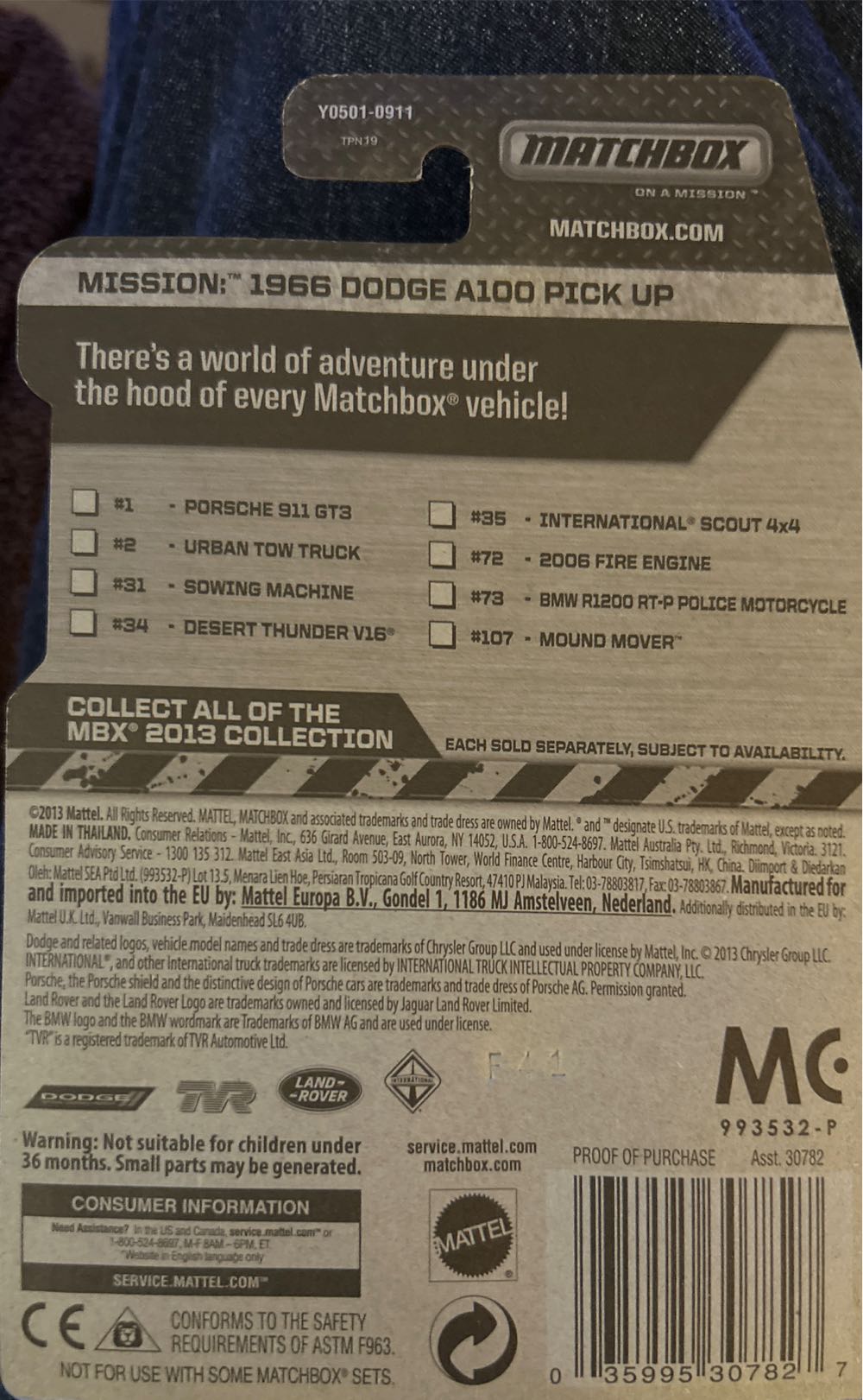 1966 Dodge A100 Pickup - MBX 2013 Collection toy car collectible - Main Image 3