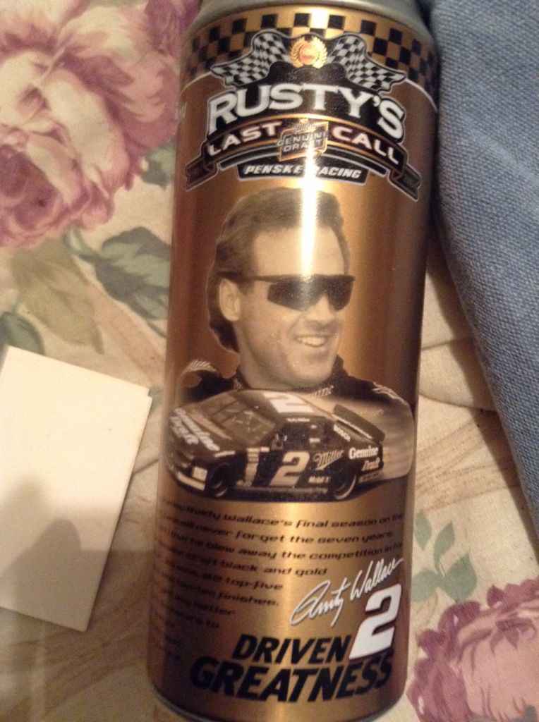 Rusty Wallace Last Call Miller Can With Diecast - Nextel Cup toy car collectible - Main Image 1