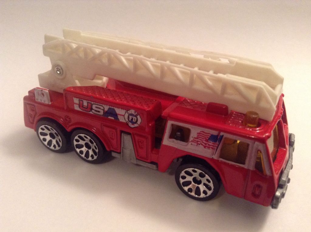*’Fire Engine Ladder Truck’, Red - Matchbox: Heroes Series toy car collectible - Main Image 1