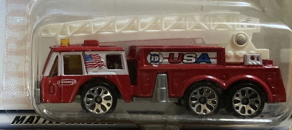 *’Fire Engine Ladder Truck’, Red - Matchbox: Heroes Series toy car collectible - Main Image 2