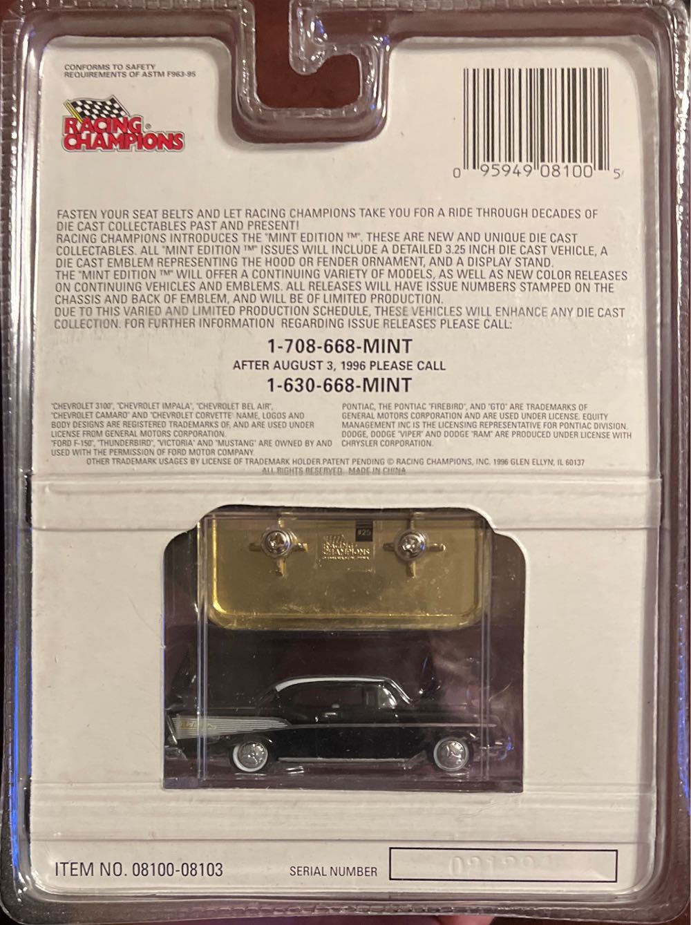 Racing Champions 1996 Mint Edition - Mint Edition toy car collectible - Main Image 2