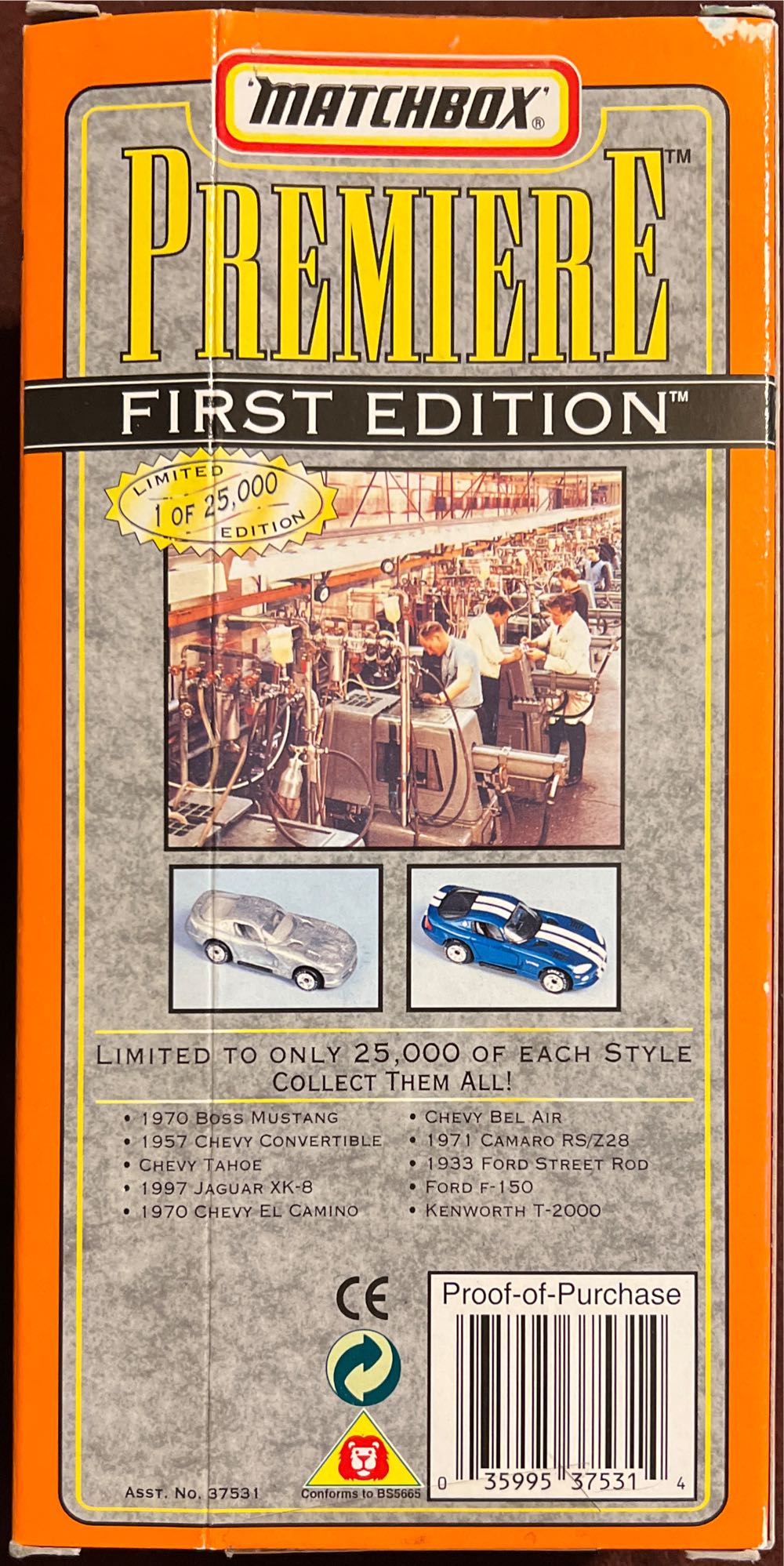 Matchbox 1997 Premier Collection - Premiere First Edition toy car collectible - Main Image 2