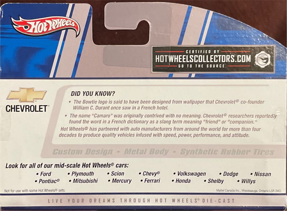 Hotwheels 2008 Chevrolet - Chevrolet toy car collectible - Main Image 2