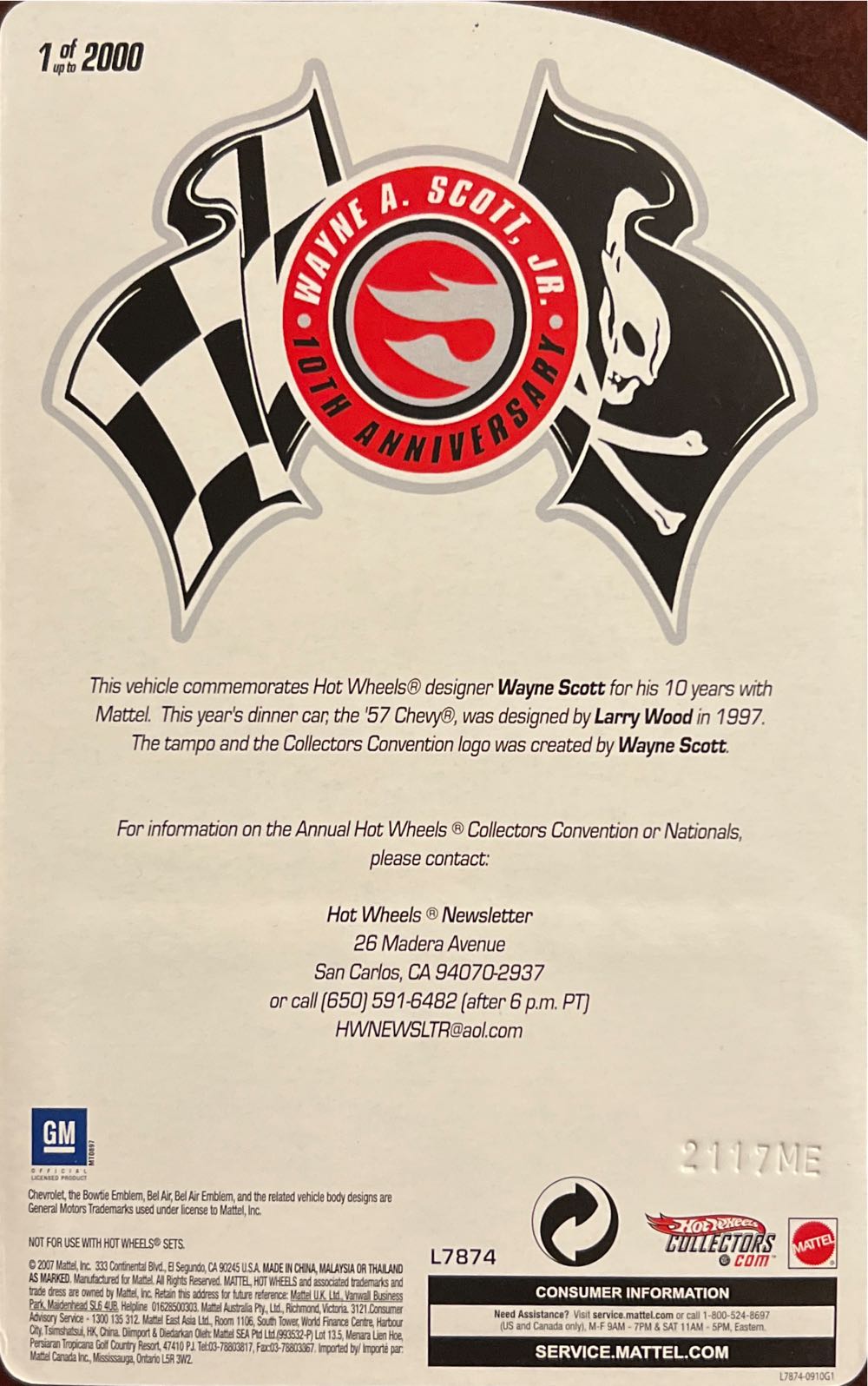 Hotwheels 2007 Annual Convention Collector Convention - 21st Annual Hot Wheels Collectors Convention toy car collectible - Main Image 2