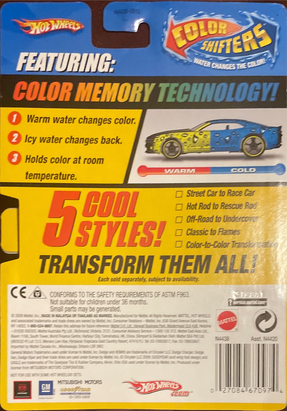 Hotwheels 2008 Color Shifters - Color Shifter toy car collectible - Main Image 2
