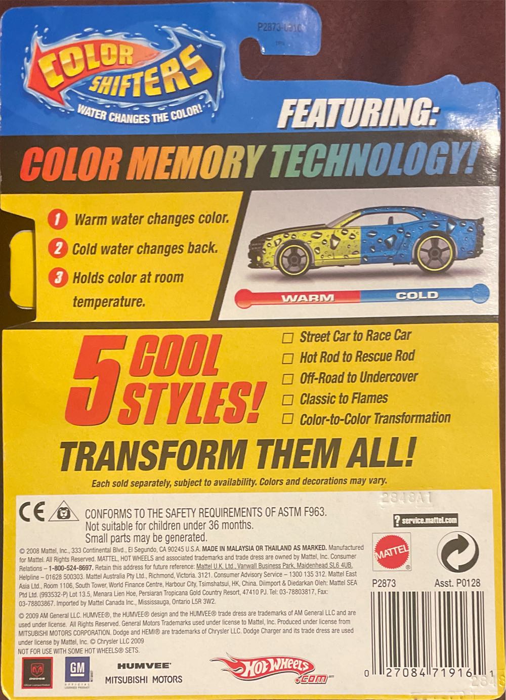 Hotwheels 2008 Color Shifters - Color Shifters toy car collectible - Main Image 2