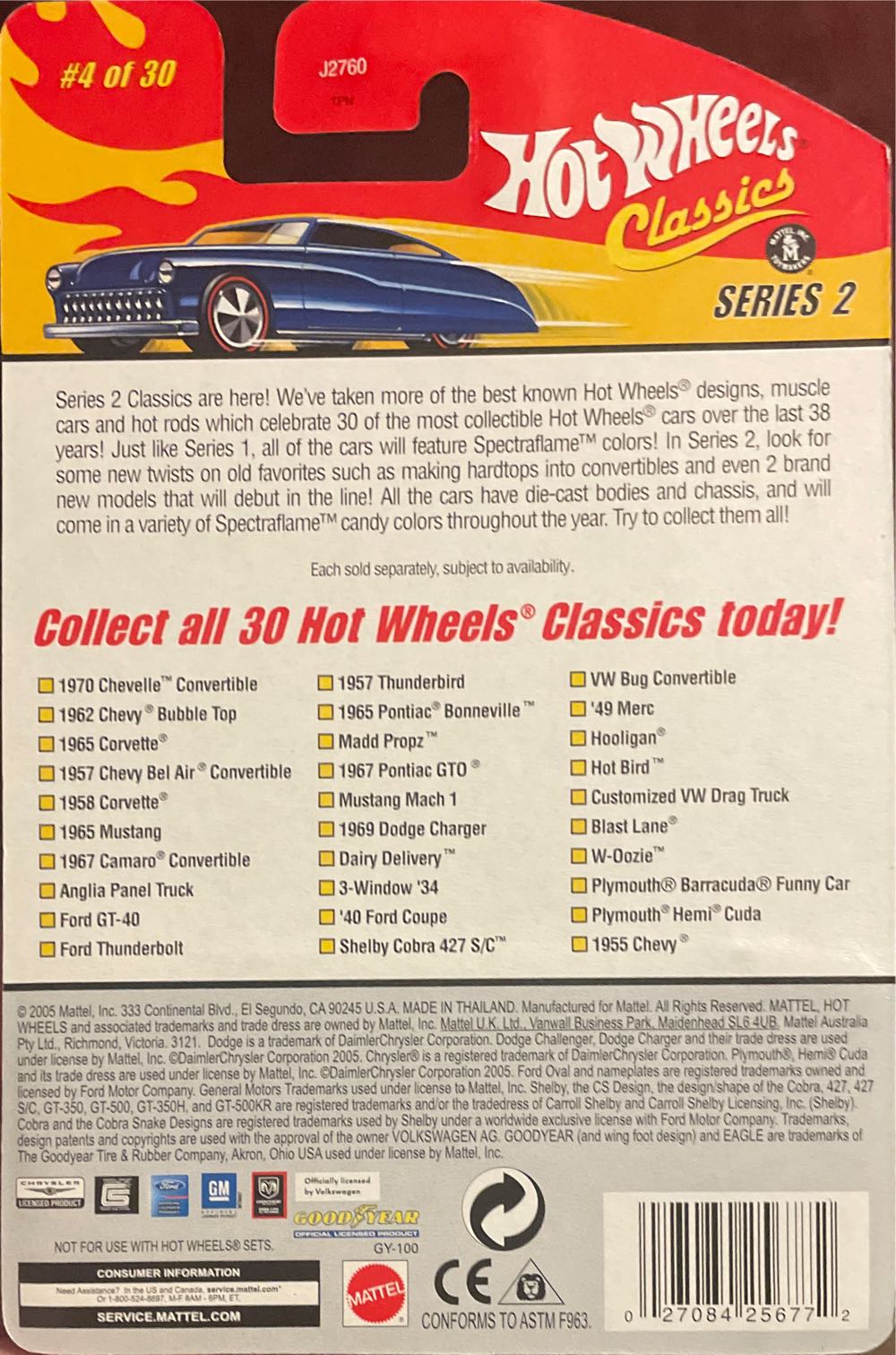 Hotwheels 2005 Classics Series 2 - Hotwheels Classic Series 2 toy car collectible - Main Image 2