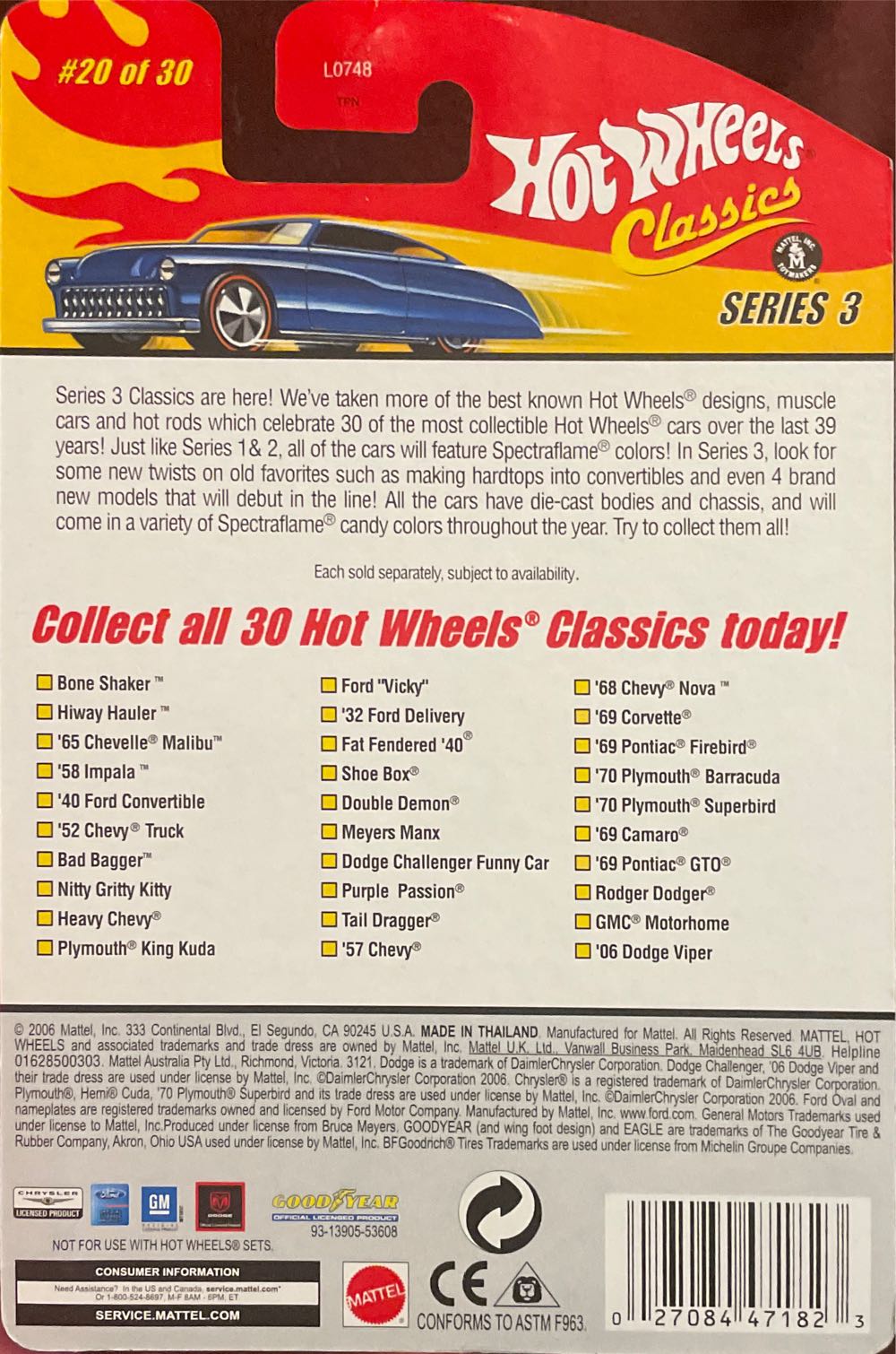 Hotwheels 2006 Classics Series 3 - Hotwheels Classic Series 3 toy car collectible - Main Image 2